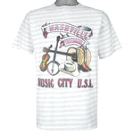 Vintage (Bel Ton) - Nashville Music City Single Stitch T-Shirt 1990s Large Vintage Retro