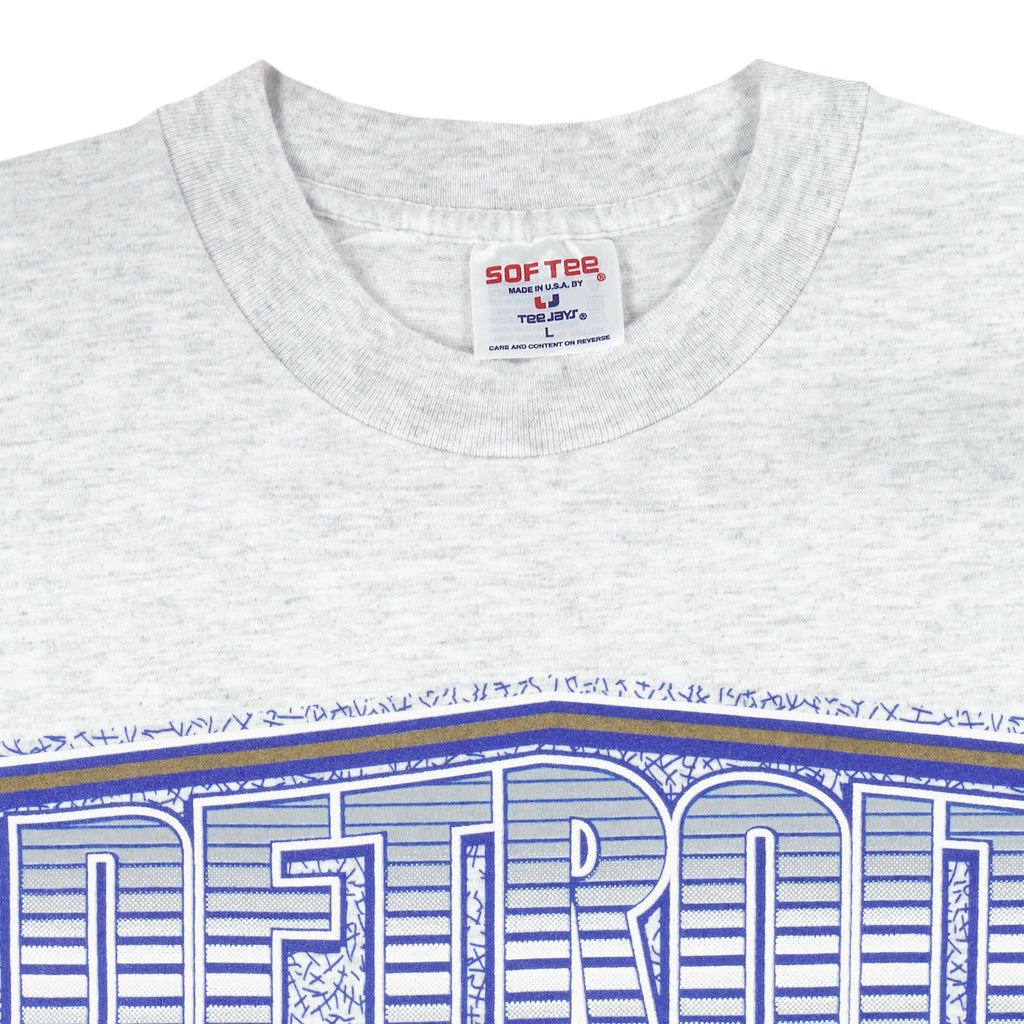 NFL (Sof Tee) - Detroit Lions Single Stitch T-Shirt 1996 Large Vintage Retro Football