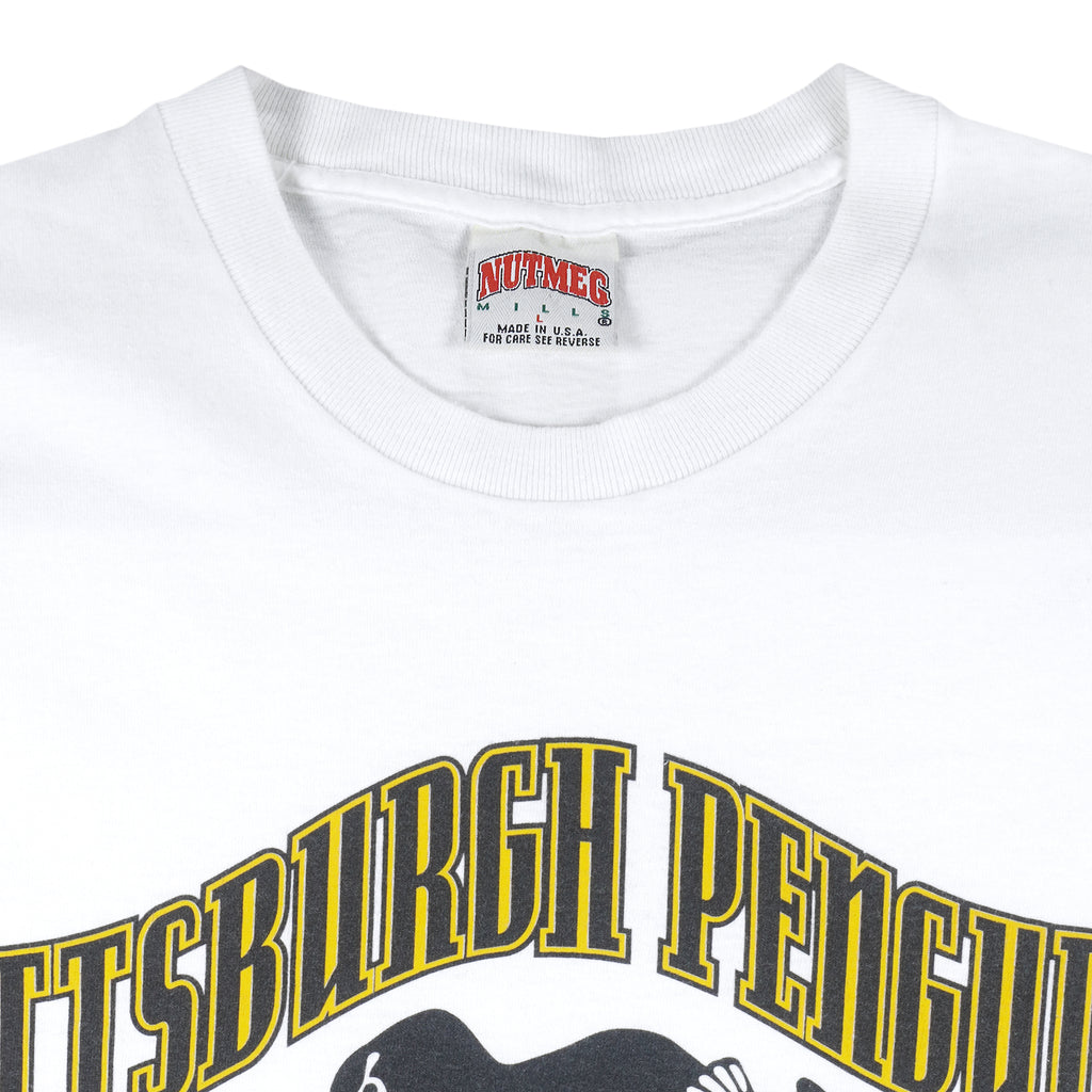 NHL - Pittsburgh Penguins Stanley Cup Champions Single Stitch T-Shirt 1992 Large Vintage Retro Hockey