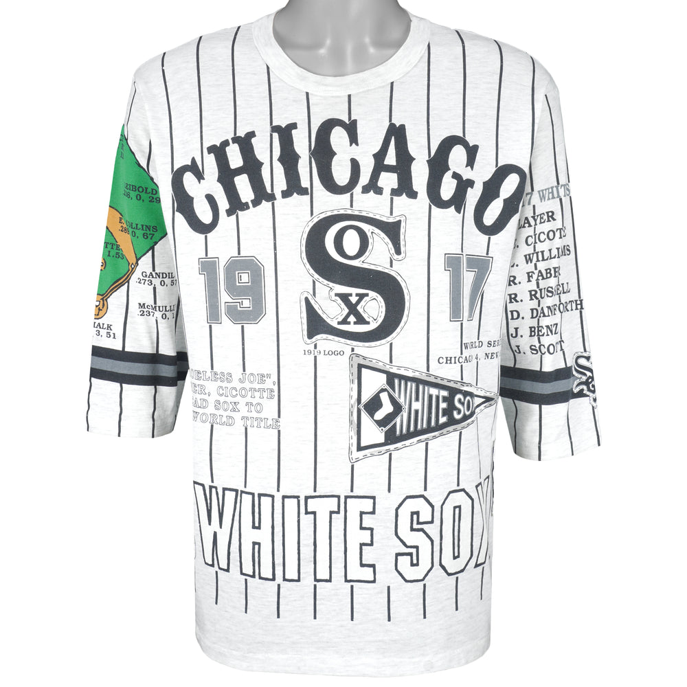 MLB (Long Gone) - Chicago White Sox Big Logo T-Shirt 1991 Large Vintage Retro Baseball