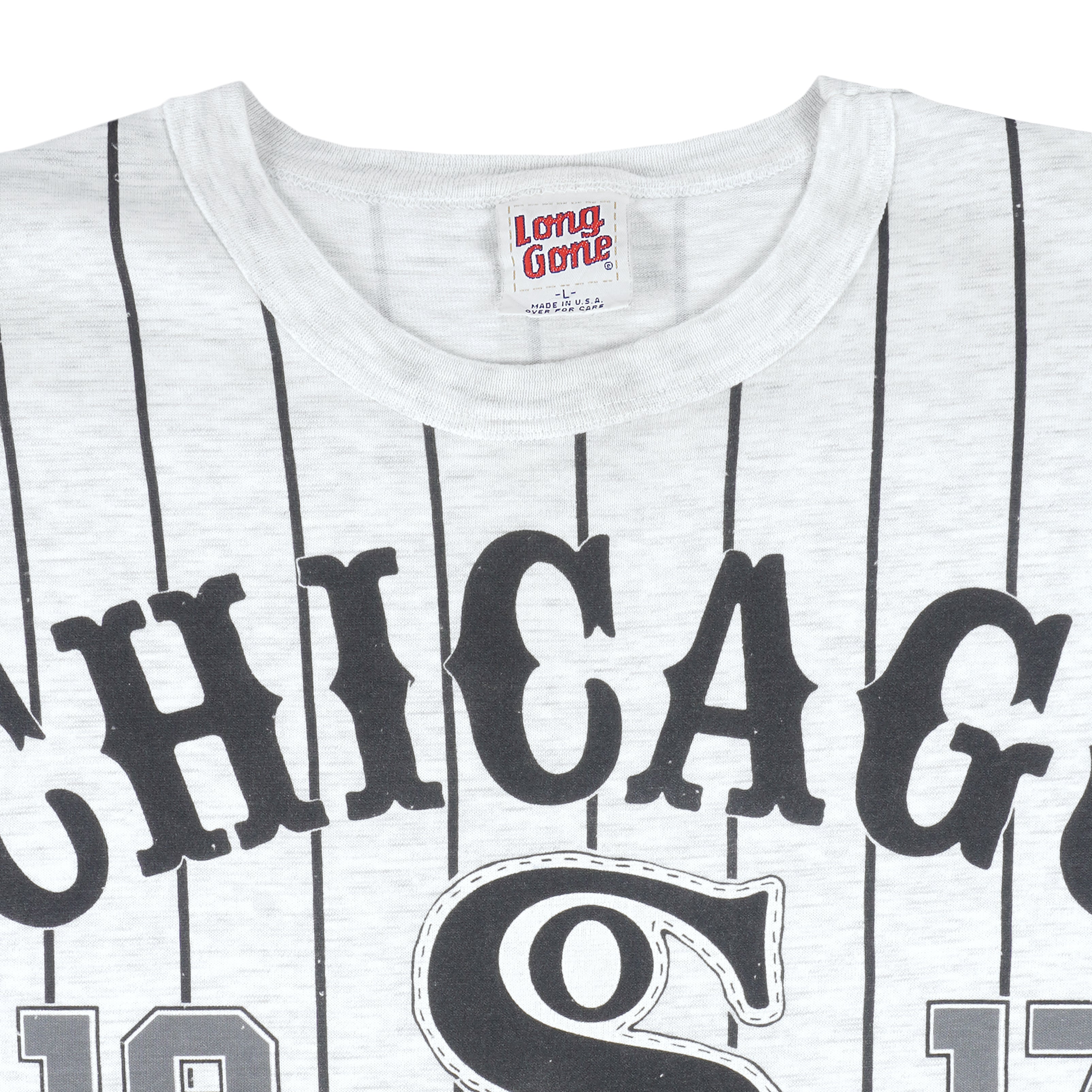 MLB (Long Gone) - Chicago White Sox Big Logo T-Shirt 1991 Large Vintage Retro Baseball
