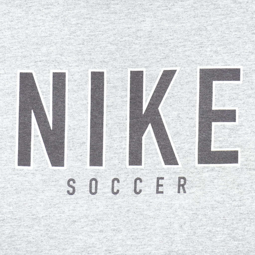 Nike - Grey Tag Nike Soccer T-Shirt 1990s Large Vintage Retro Football