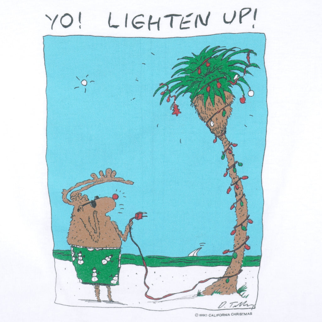 Vintage - Yo Lighten Up Single Stitch T-Shirt 1990 X-Large Vintage Retro