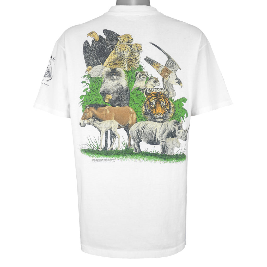 Vintage (Hanes) - Wildlife What Is Man Without The Beasts T-Shirt 1987 X-Large Vintage Retro