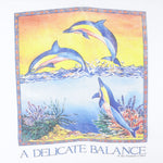 Vintage (Hanes) - A Delicate Balance Dolphins T-Shirt 1992 Large Vintage Retro