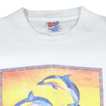 Vintage (Hanes) - A Delicate Balance Dolphins T-Shirt 1992 Large Vintage Retro