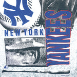 Starter - New York Yankees All Over Print T-Shirt 1990s Large Vintage Retro Baseball