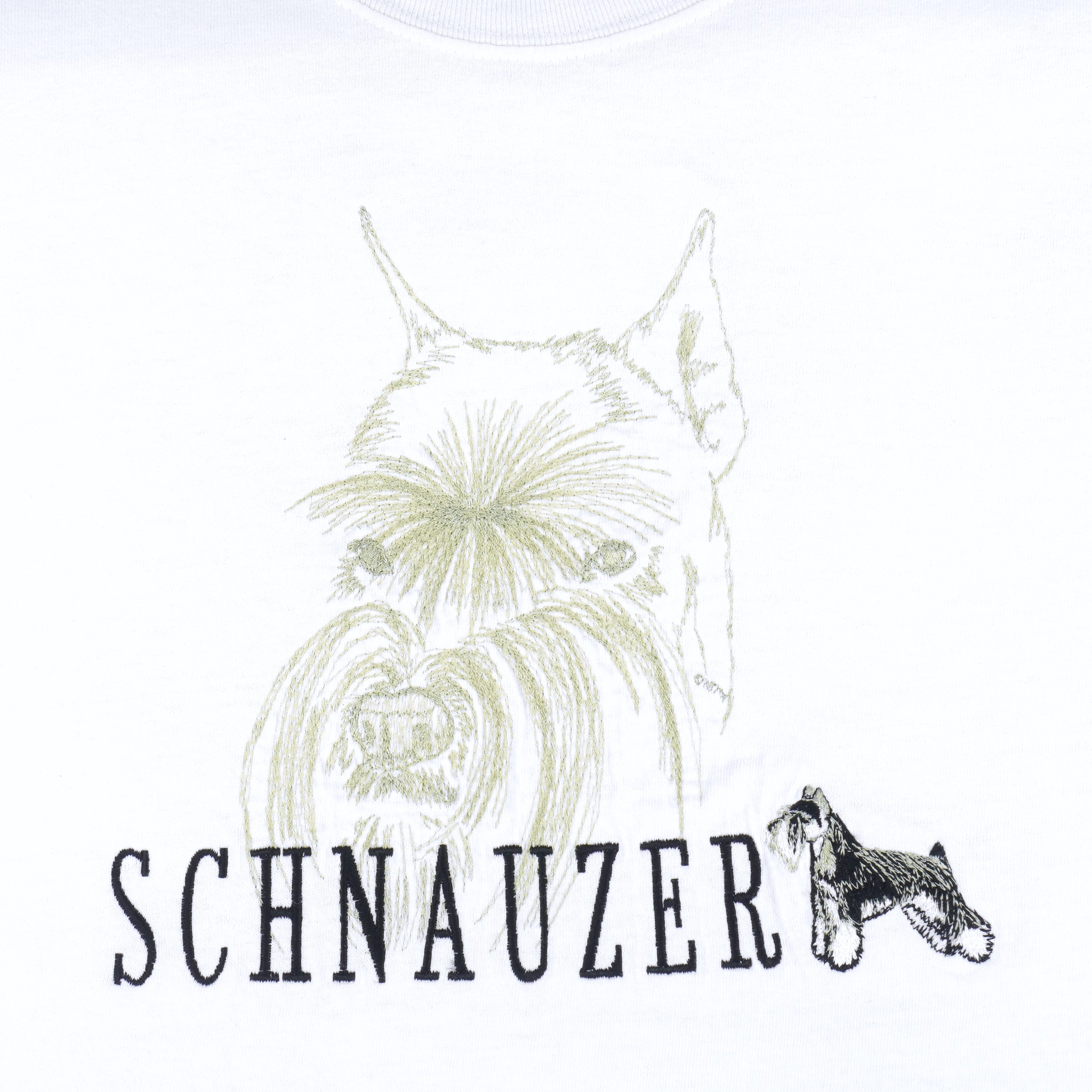 Vintage (Gildan) - Schauzer Dog Single Stitch T-Shirt 1990s Large Vintage Retro