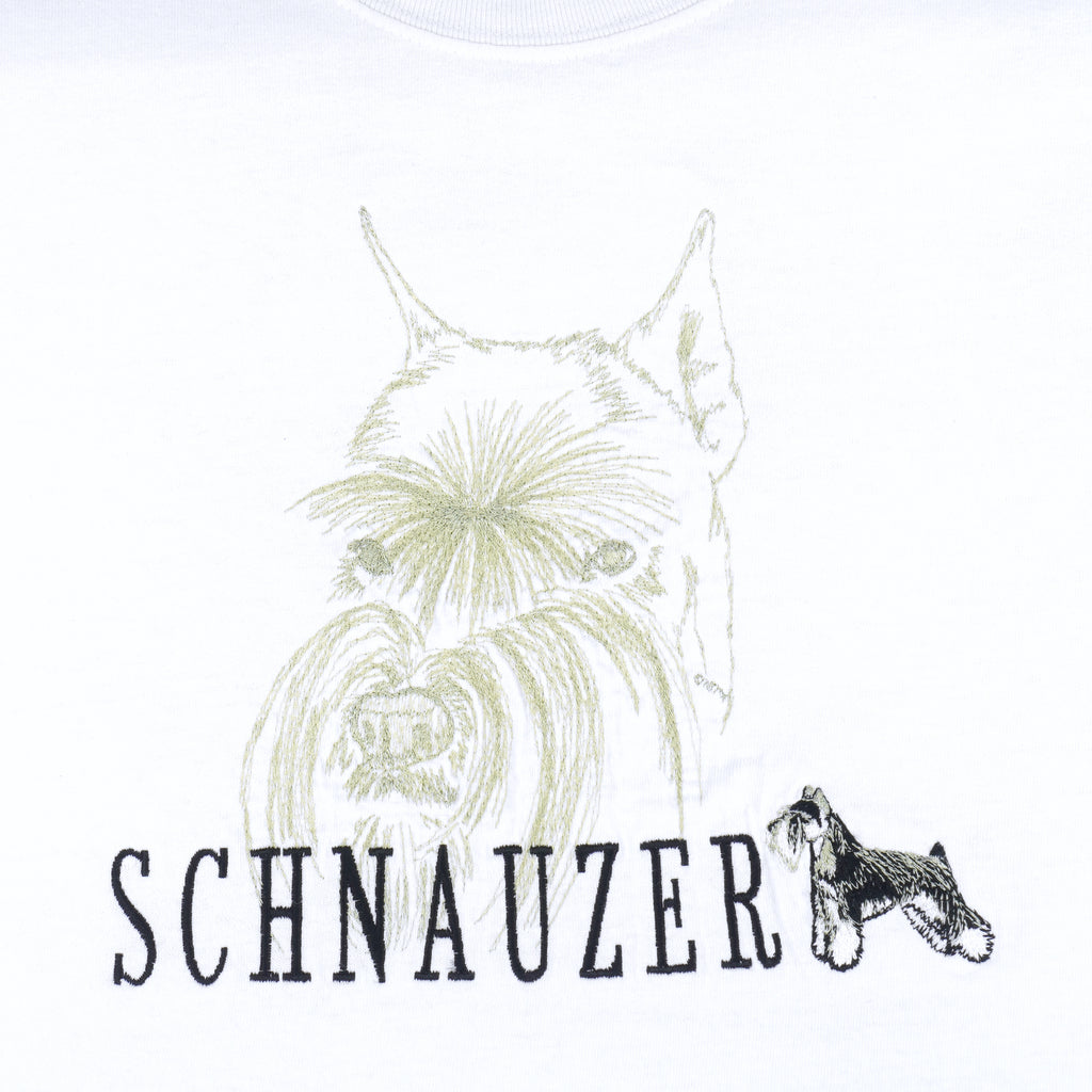 Vintage (Gildan) - Schauzer Dog Single Stitch T-Shirt 1990s Large Vintage Retro