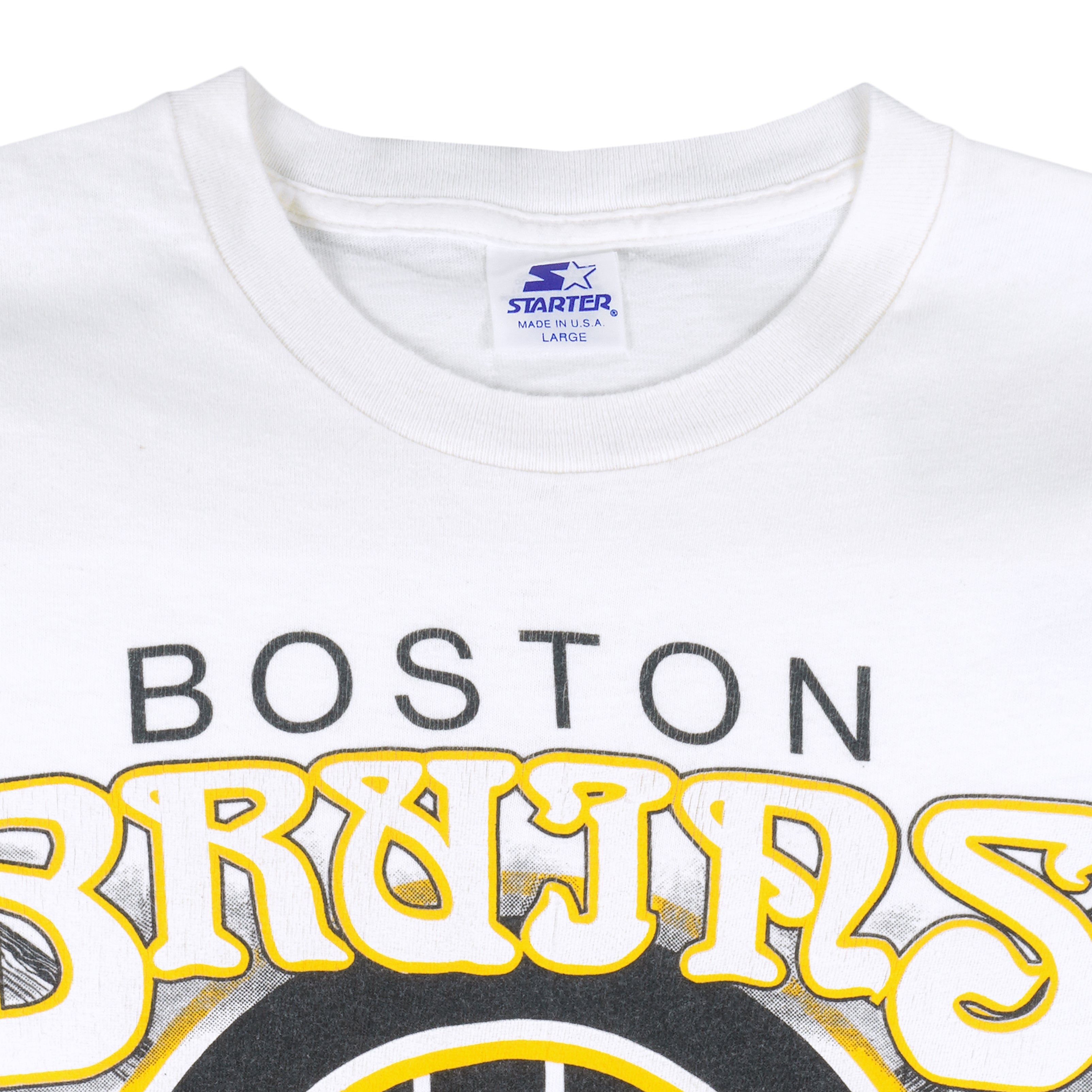 Starter - Boston Bruins Est.1924 Single Stitch T-Shirt 1992 Large Vintage Retro Hockey