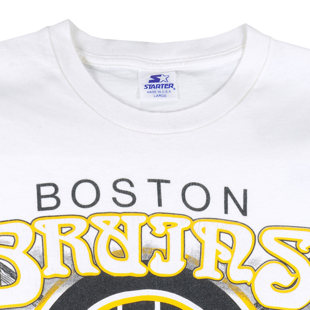 Starter - Boston Bruins Est.1924 Single Stitch T-Shirt 1992 Large Vintage Retro Hockey