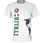 Vintage (Nutmeg) - Italia World Cup USA Soccer Single Stitch T-Shirt 1994 Medium