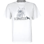 Vintage (Anvil) - Schnauzer Dog Single Stitch T-Shirt 1990s Medium Vintage Retro