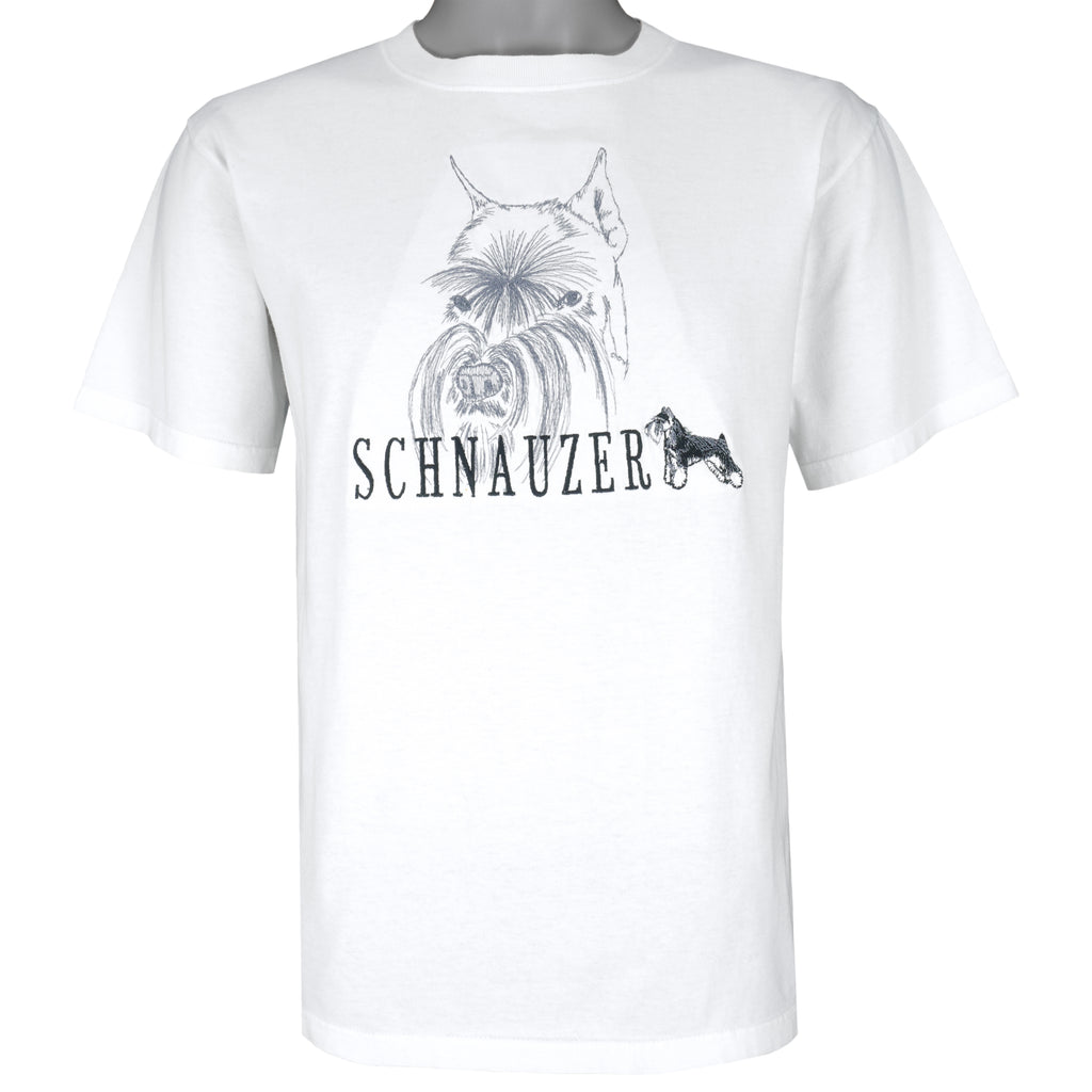 Vintage (Anvil) - Schnauzer Dog Single Stitch T-Shirt 1990s Medium Vintage Retro