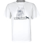 Vintage (Anvil) - Schnauzer Dog Breed Single Stitch T-Shirt 1990s Medium