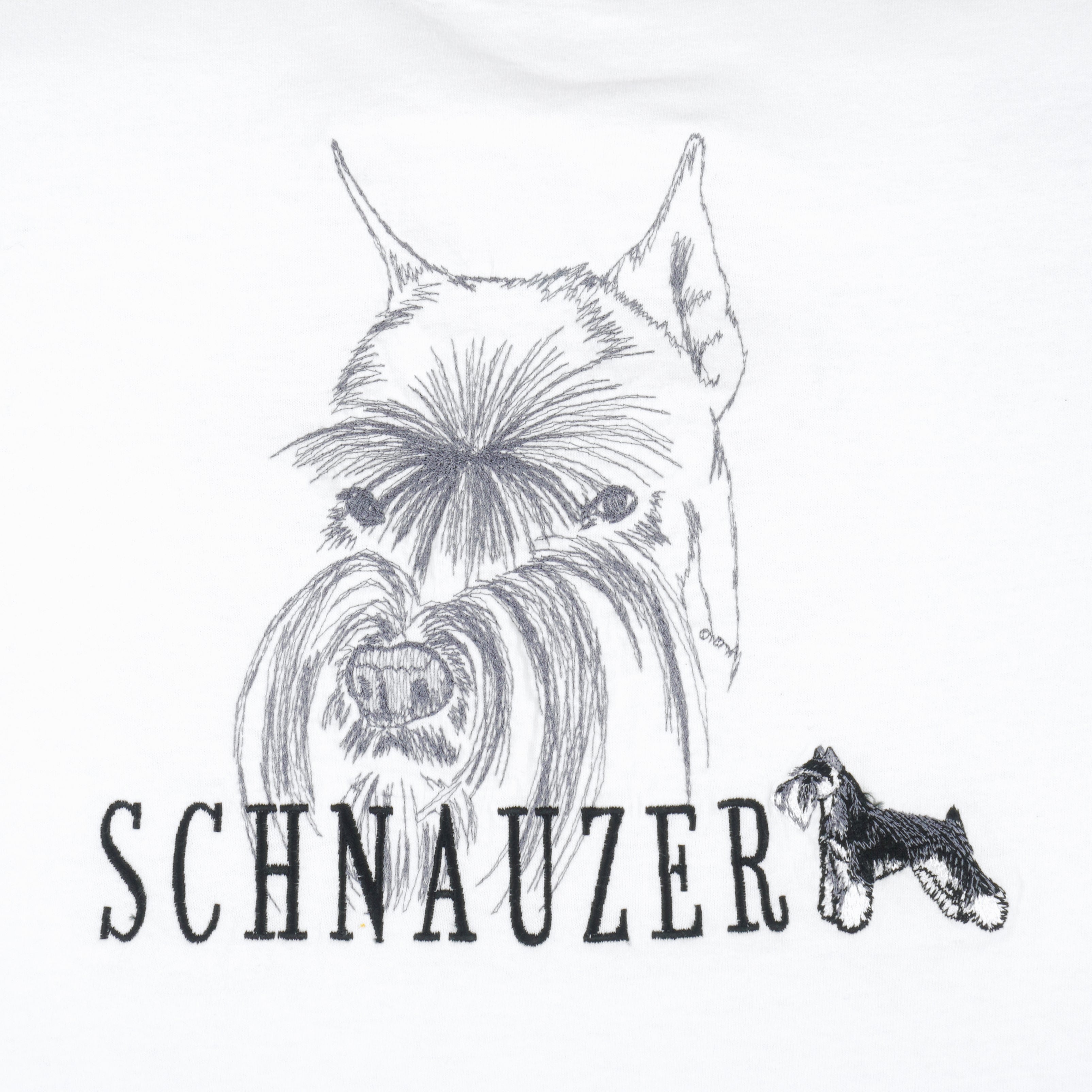 Vintage (Anvil) - Schnauzer Dog Single Stitch T-Shirt 1990s Medium Vintage Retro