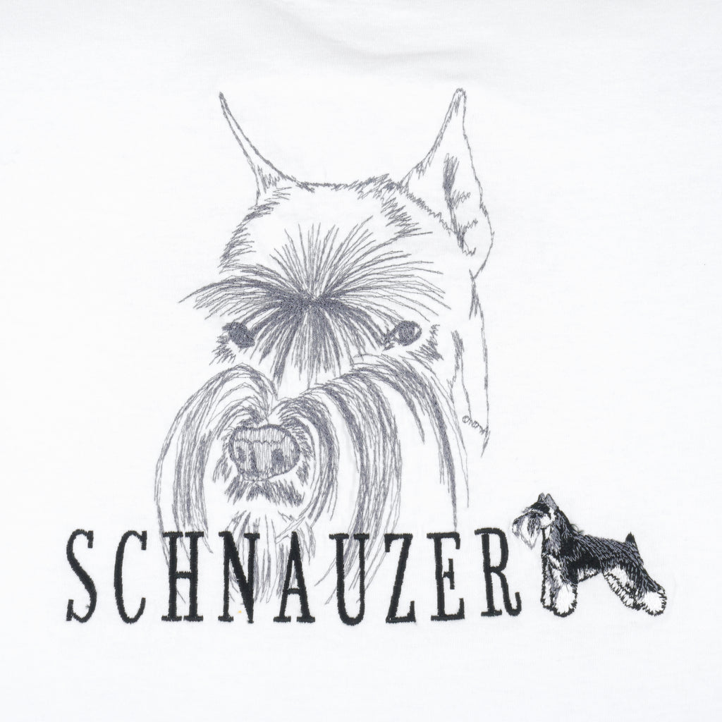 Vintage (Anvil) - Schnauzer Dog Single Stitch T-Shirt 1990s Medium Vintage Retro