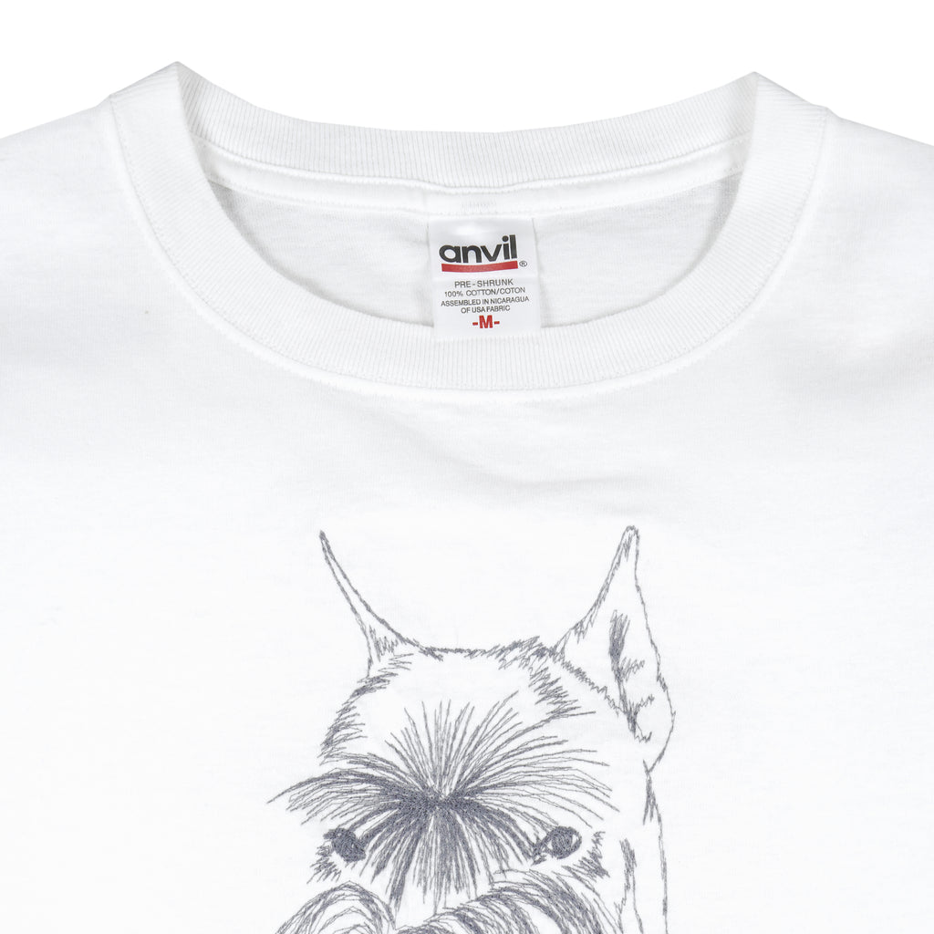 Vintage (Anvil) - Schnauzer Dog Single Stitch T-Shirt 1990s Medium Vintage Retro