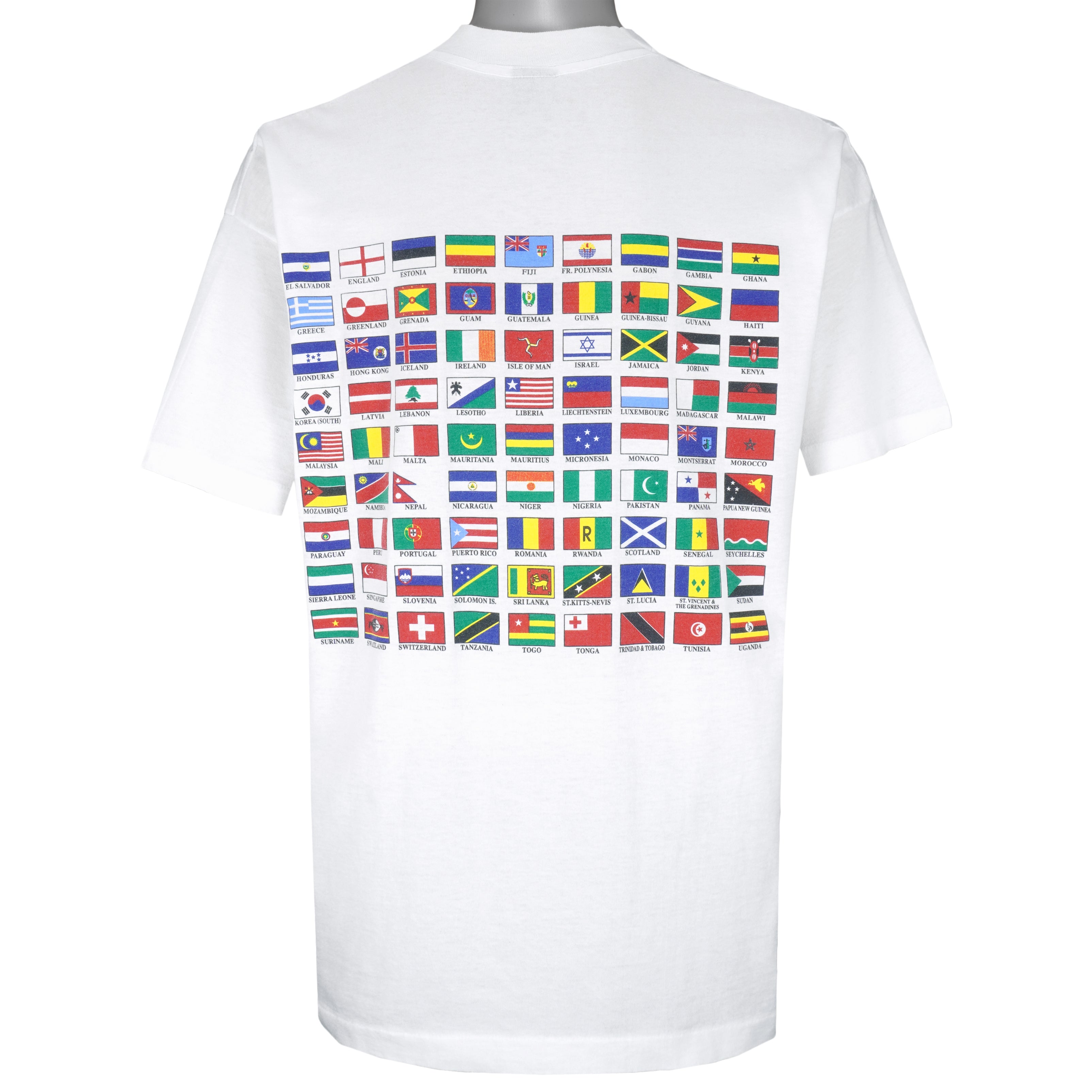 Vintage - Rotary World Flags Single Stitch T-Shirt 1990s XX-Large Vintage Retro