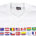 Vintage - Rotary World Flags Single Stitch T-Shirt 1990s XX-Large Vintage Retro