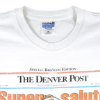 NFL (Gildan) - The Denver Post Front Page T-Shirt 1998 Large Vintage Retro Football