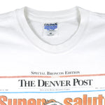 NFL (Gildan) - The Denver Post Front Page T-Shirt 1998 Large Vintage Retro Football