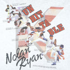MLB (Cal Cru) - Unhittable Nolan Ryan Strikeout King T-Shirt 1992 XX-Large Vintage Retro Baseball