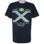 Vintage - Cross X Colours Roll-On Single Stitch T-Shirt 1990s Large Vintage Retro