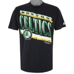 Starter - Black Boston Celtics T-Shirt 1990 Large Vintage Retro Basketball