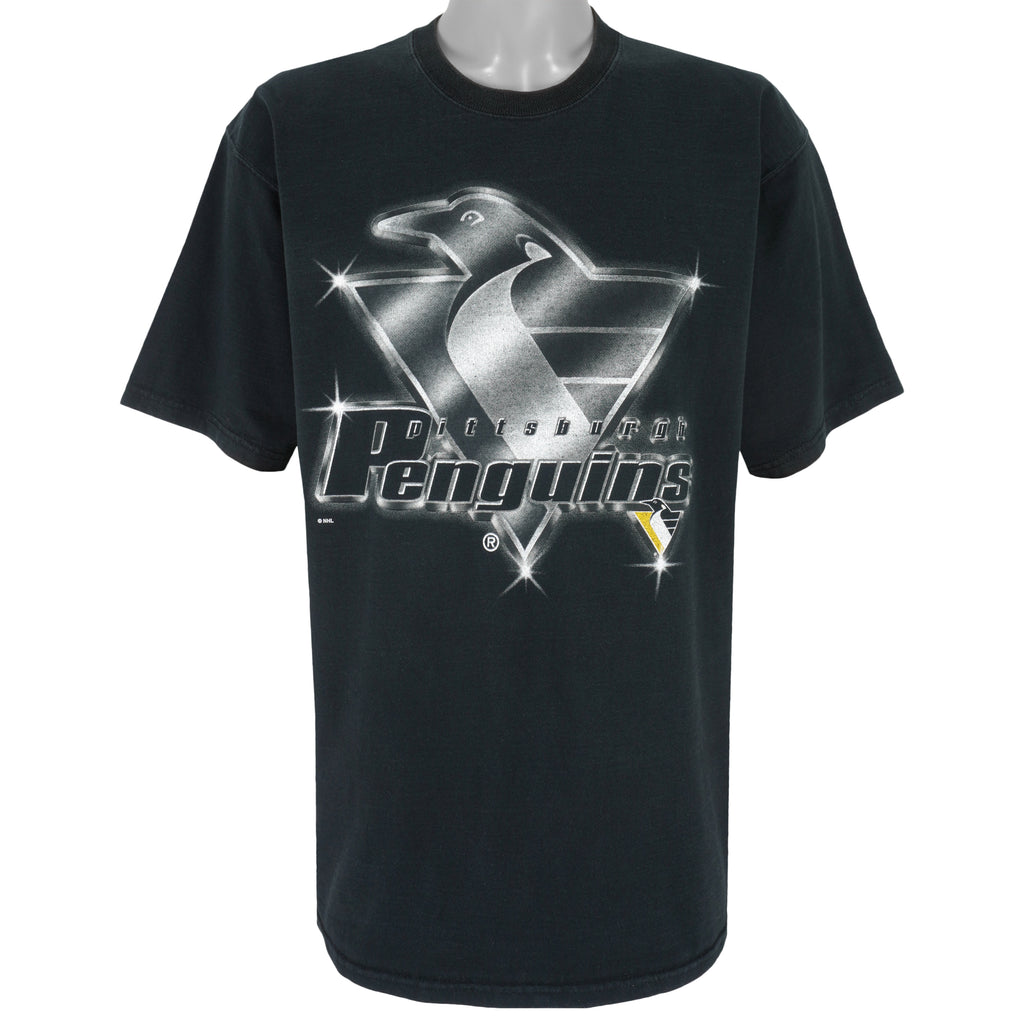 NHL (Pro Player) - Pittsburgh Penguins Big Logo T-Shirt 1990s X-Large Vintage Retro Hockey