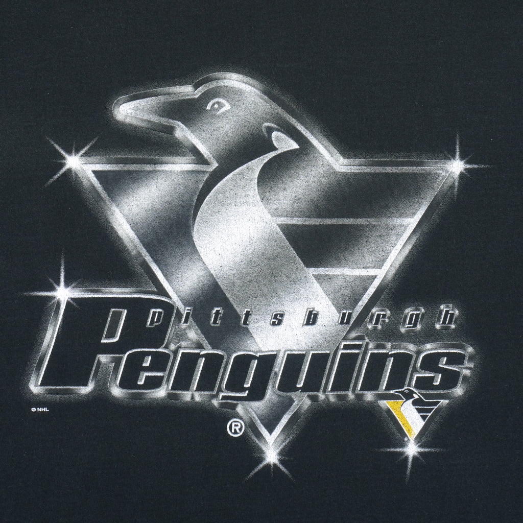 NHL (Pro Player) - Pittsburgh Penguins Big Logo T-Shirt 1990s X-Large Vintage Retro Hockey