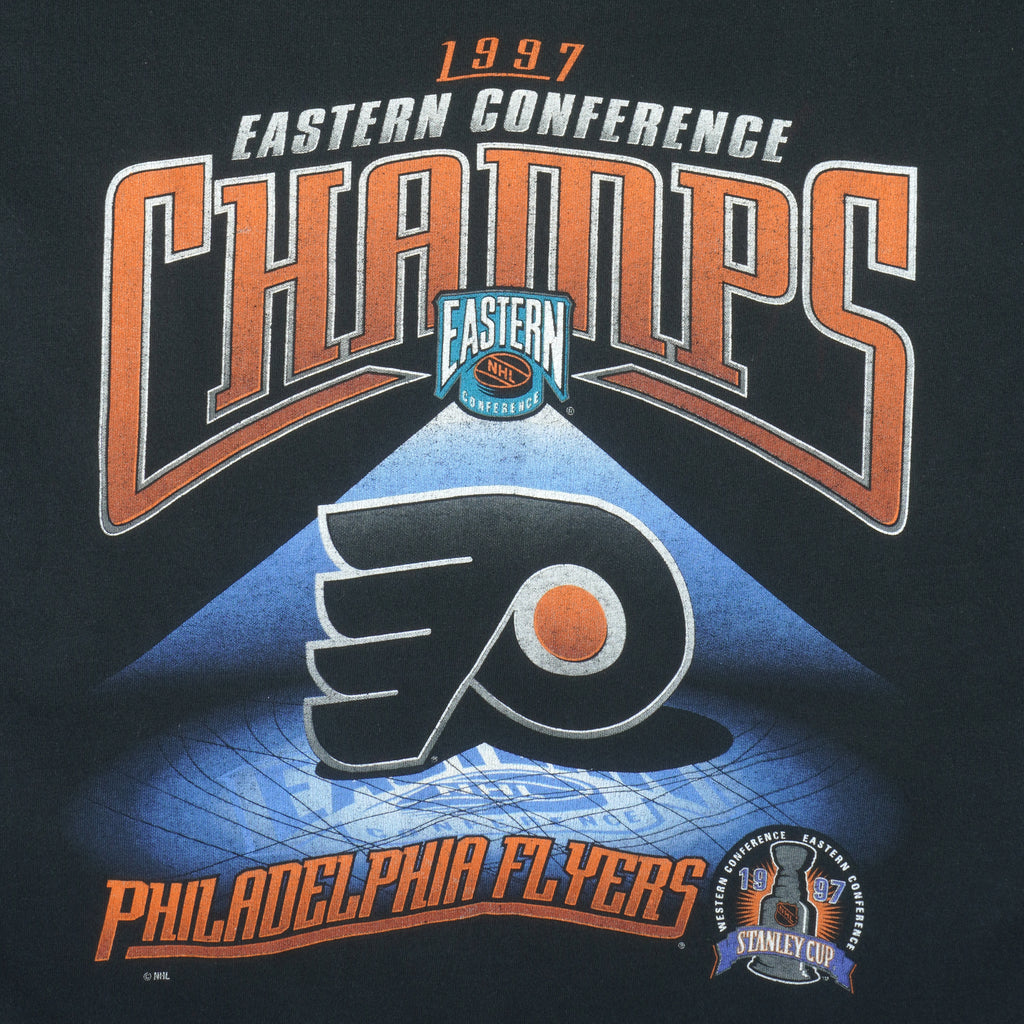 NHL - Philadelphia Flyers Big Logo Single Stitch T-Shirt 1997 XX-Large Vintage Retro Hockey