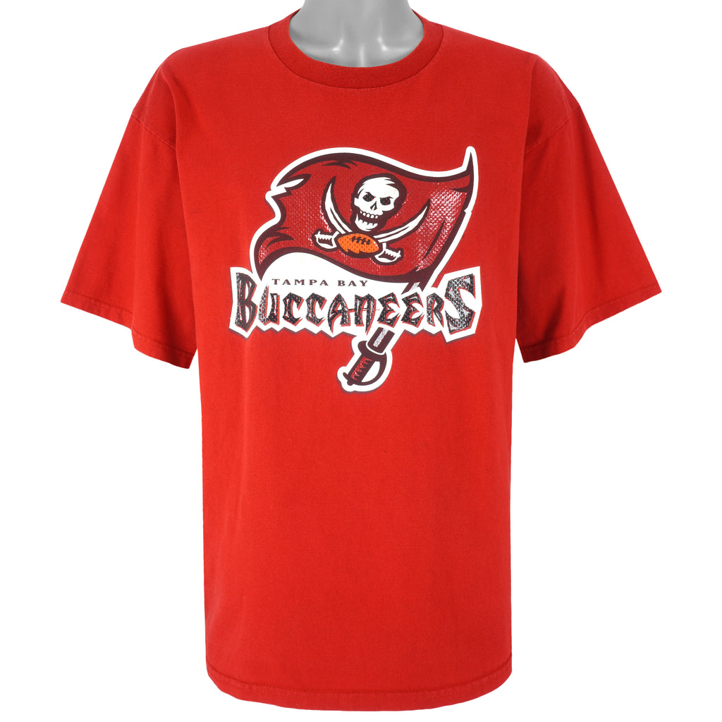 NFL - Tampa Bay Buccaneers Big Logo T-Shirt 1990s X-Large Vintage Retro Football