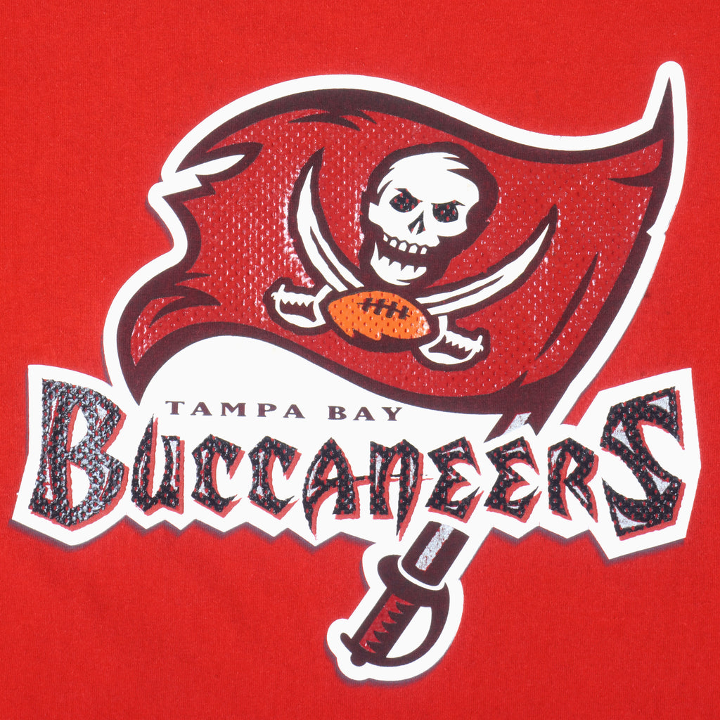 NFL - Tampa Bay Buccaneers Big Logo T-Shirt 1990s X-Large Vintage Retro Football