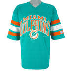 NFL (Logo 7) - Miami Dolphins Football Jersey 1990s X-Large Vintage Retro Football