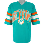 NFL (Logo 7) - Miami Dolphins Football Jersey 1990s X-Large Vintage Retro Football