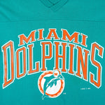 NFL (Logo 7) - Miami Dolphins Football Jersey 1990s X-Large Vintage Retro Football