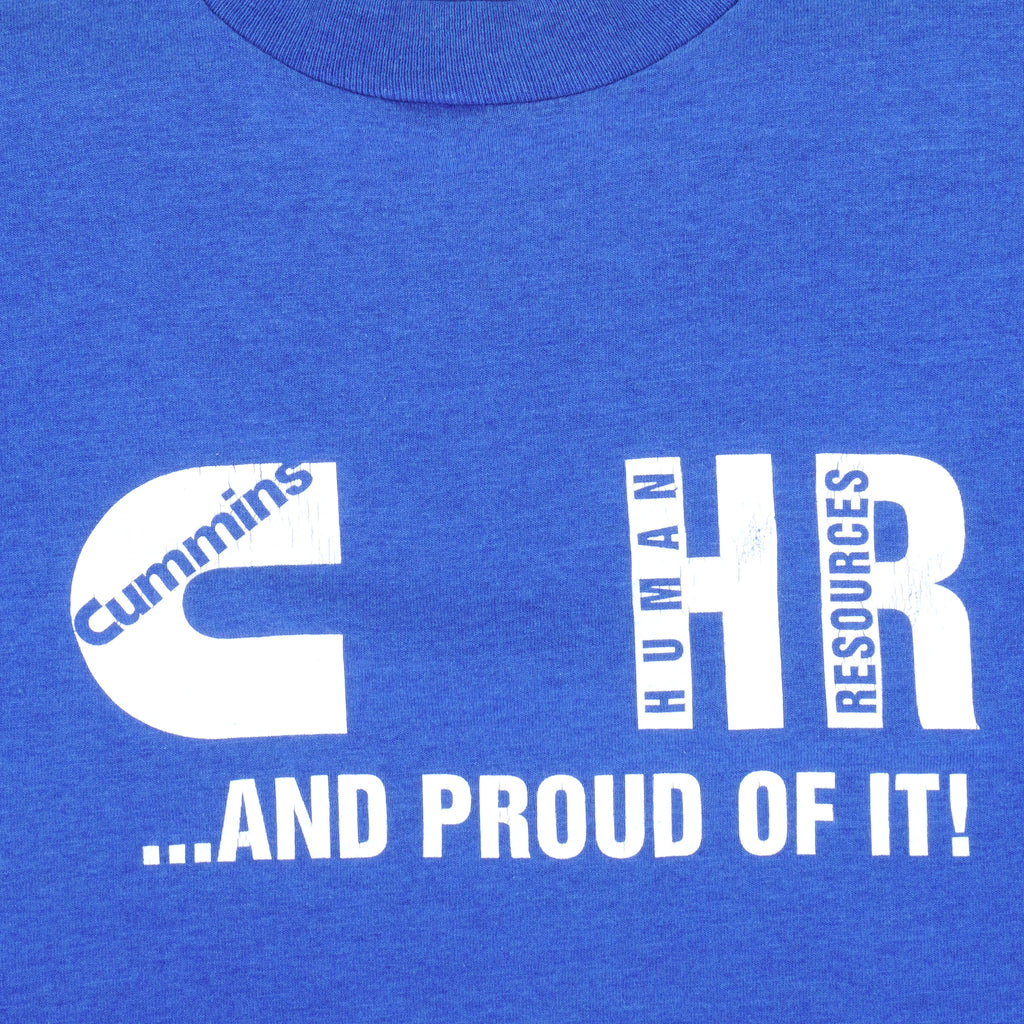 Vintage - Cummins Human Resources Single Stitch T-Shirt 1990s X-Large Vintage Retro