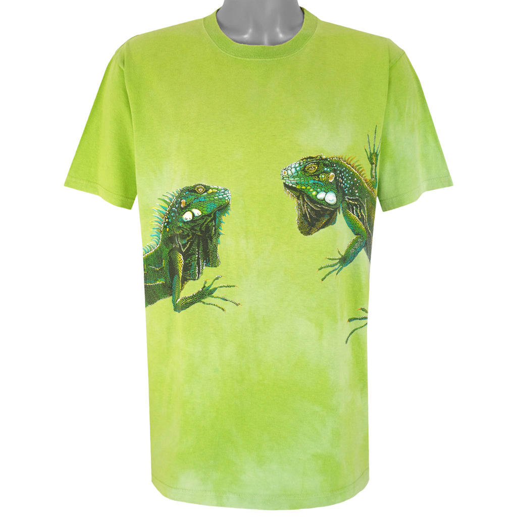 Vintage (Harlequin) - Faded Green The Chameleons T-Shirt 1990s Large Vintage Retro