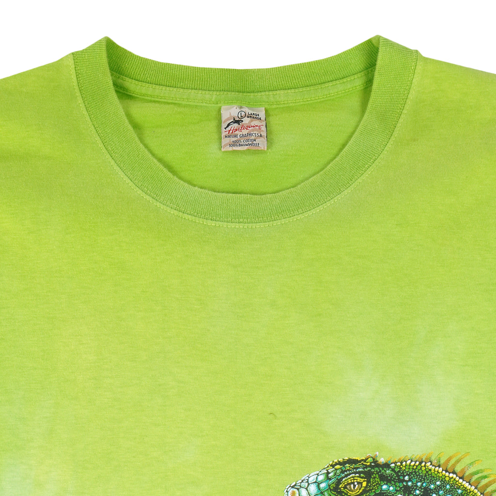 Vintage (Harlequin) - Faded Green The Chameleons T-Shirt 1990s Large Vintage Retro