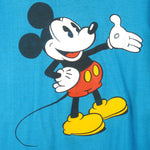 Disney - Blue Mickey Mouse Sleeveless Shirt 1990s Medium Vintage Retro