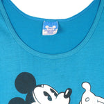 Disney - Blue Mickey Mouse Sleeveless Shirt 1990s Medium Vintage Retro