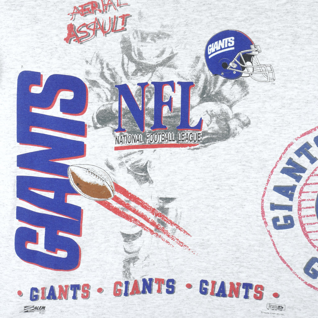 NFL (Salem) - New York Giants Single Stitch T-Shirt 1991 X-Large Vintage Retro Football