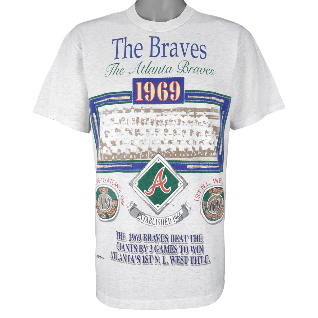 MLB (Glory Days) - Atlanta Braves, 1st N.L West Title T-Shirt 1994 Medium Vintage Retro Baseball 