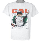 MLB (Nutmeg) - Baltimore Orioles, Cal Ripken Jr. Breakout T-Shirt 1990s X-Large Vintage Retro Baseball