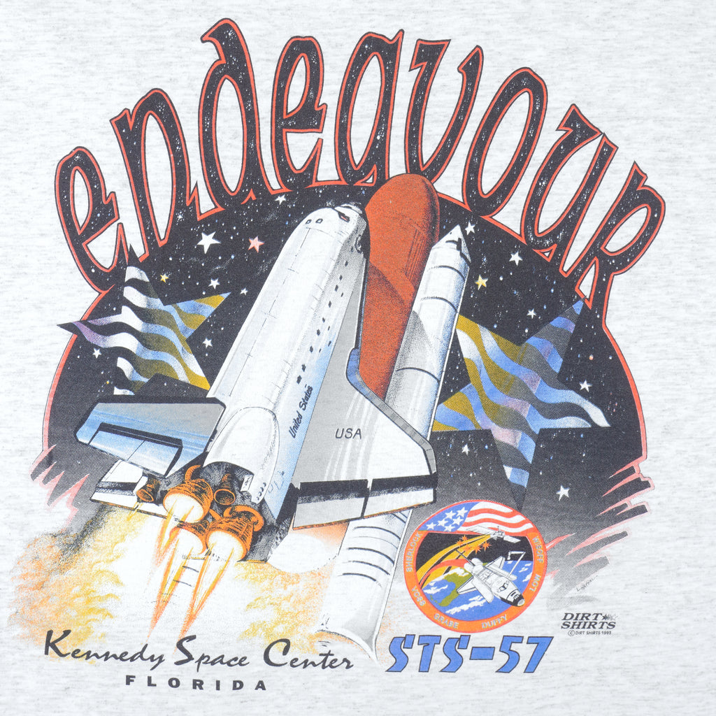 Vintage (Oneita) - NASA Endeavour STS 57 Single Stitch T-Shirt 1993 X-Large Vintage Retro