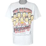 NHL - Red Wings The Record Victories Detroit Caricature T-Shirt 1996 X-Large Vintage Retro Hockey