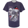 MLB (Nutmeg) - Cleveland Indians Embroidered Single Stitch T-Shirt 1990s Large Vintage Retro Baseball