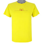 Nike - Yellow Football T-Shirt 1990s Medium Vintage Retro Football