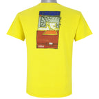 Nike - Yellow Football T-Shirt 1990s Medium Vintage Retro Football